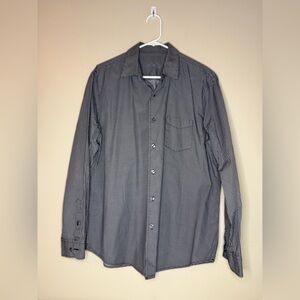 Tasso Elba Men's Black Patterned Dress Shirt